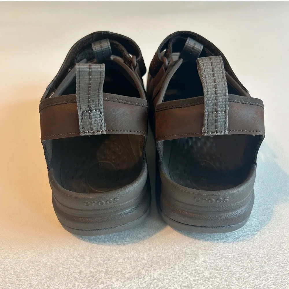 Crocs Mens Yukon Fisherman‎ Sandals Brown Size 12